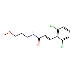 3-(2,6-dichlorophenyl)-N-(3-methoxypropyl)acrylamide structure