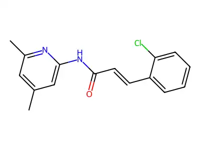 3-(2-chlorophenyl)-N-(4,6-dimethyl-2-pyridinyl)acrylamide structure