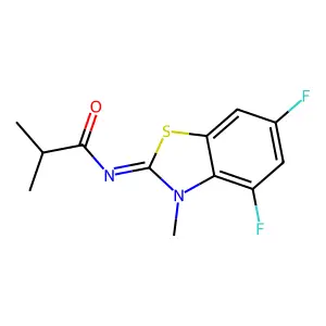 (Z)-N-(4,6-difluoro-3-methylbenzo[d]thiazol-2(3H)-ylidene)isobutyramide structure