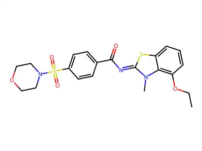 (Z)-N-(4-ethoxy-3-methylbenzo[d]thiazol-2(3H)-ylidene)-4-(morpholinosulfonyl)benzamide structure