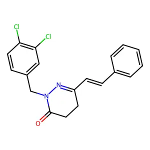 2-[(3,4-Dichlorophenyl)methyl]-6-(2-phenylethenyl)-4,5-dihydropyridazin-3-one structure