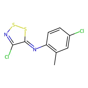 4-chloro-N-(4-chloro-2-methylphenyl)-5-dithiazolimine structure