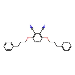 1,2-Benzenedicarbonitrile, 3,6-bis(3-phenylpropoxy)- structure