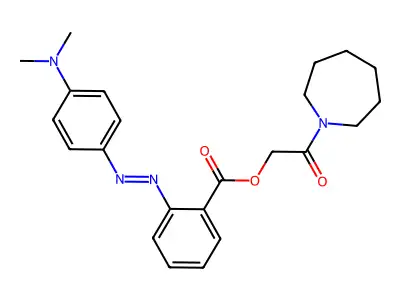 2-[4-(Dimethylamino)phenyl]azobenzoic acid [2-(1-azepanyl)-2-oxoethyl] ester structure
