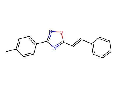 3-(4-methylphenyl)-5-[(E)-2-phenylethenyl]-1,2,4-oxadiazole structure