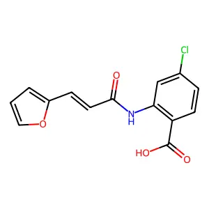 4-Chloro-2-{[3-(2-furyl)acryloyl]amino}benzoic acid structure