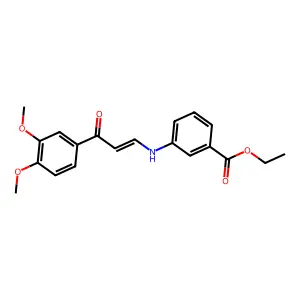 Ethyl 3-{[3-(3,4-dimethoxyphenyl)-3-oxo-1-propen-1-yl]amino}benzoate structure