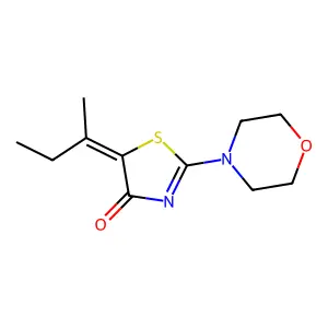 (5Z)-5-butan-2-ylidene-2-morpholin-4-yl-1,3-thiazol-4-one structure