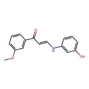 (2E)-3-[(3-hydroxyphenyl)amino]-1-(3-methoxyphenyl)prop-2-en-1-one structure