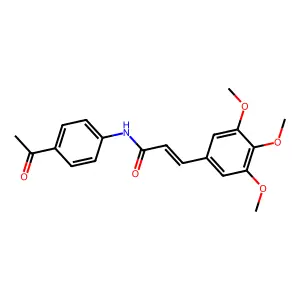 (E)-N-(4-acetylphenyl)-3-(3,4,5-trimethoxyphenyl)prop-2-enamide structure