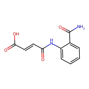 (E)-4-[2-(Aminocarbonyl)anilino]-4-oxo-2-butenoic acid structure