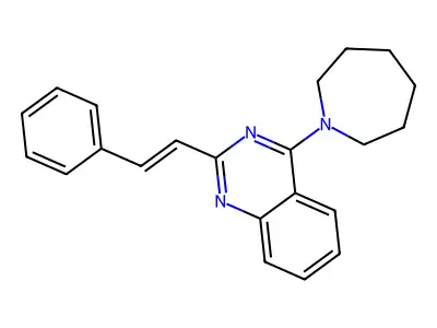 4-(1-Azepanyl)-2-(2-phenylvinyl)quinazoline structure