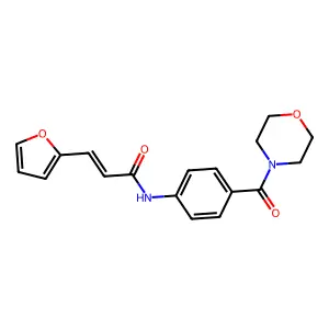 (E)-3-(furan-2-yl)-N-[4-(morpholine-4-carbonyl)phenyl]prop-2-enamide structure