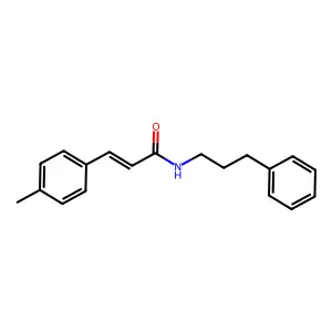 3-(4-methylphenyl)-N-(3-phenylpropyl)acrylamide structure