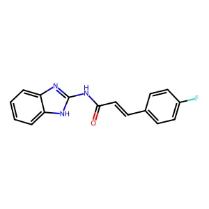 (E)-N-(1H-benzimidazol-2-yl)-3-(4-fluorophenyl)prop-2-enamide structure