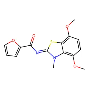 (Z)-N-(4,7-dimethoxy-3-methylbenzo[d]thiazol-2(3H)-ylidene)furan-2-carboxamide structure