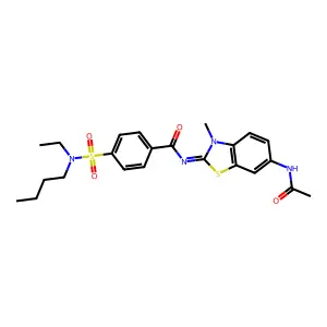 (Z)-N-(6-acetamido-3-methylbenzo[d]thiazol-2(3H)-ylidene)-4-(N-butyl-N-ethylsulfamoyl)benzamide structure