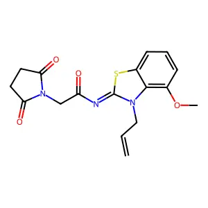 (Z)-N-(3-allyl-4-methoxybenzo[d]thiazol-2(3H)-ylidene)-2-(2,5-dioxopyrrolidin-1-yl)acetamide structure