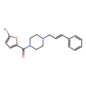 1-(5-Bromo-2-furoyl)-4-cinnamylpiperazine structure