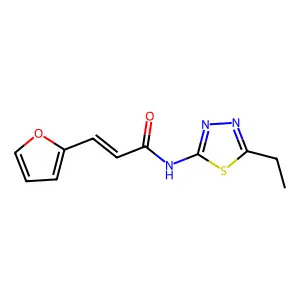 (E)-N-(5-ethyl-1,3,4-thiadiazol-2-yl)-3-(furan-2-yl)acrylamide structure