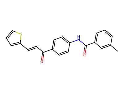 3-Methyl-N-[4-(3-thiophen-2-yl-acryloyl)-phenyl]-benzamide structure