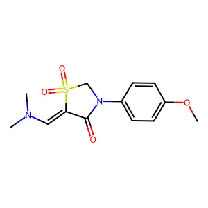 5-[(dimethylamino)methylene]-3-(4-methoxyphenyl)-1lambda~6~,3-thiazolane-1,1,4-trione structure