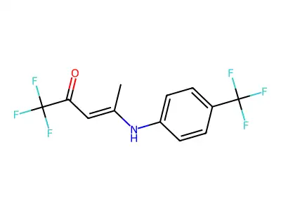 1,1,1-Trifluoro-4-[4-(trifluoromethyl)anilino]pent-3-en-2-one structure