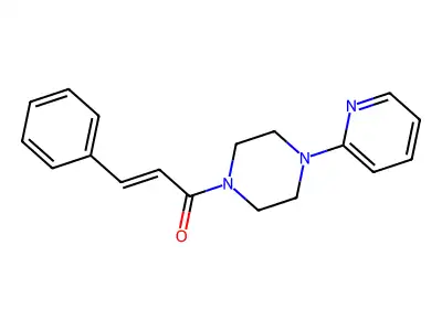 1-Cinnamoyl-4-(2-pyridinyl)piperazine structure