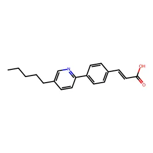 3-[4-(5-Pentyl-pyridin-2-yl)-phenyl]-acrylic acid structure