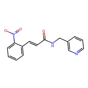 (E)-3-(2-nitrophenyl)-N-(pyridin-3-ylmethyl)prop-2-enamide structure