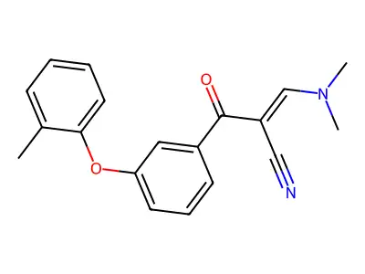 3-(Dimethylamino)-2-[3-(2-methylphenoxy)benzoyl]prop-2-enenitrile structure