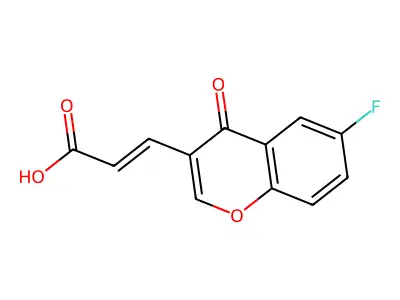 3-(6-Fluoro-4-oxo-chromen-3-yl)prop-2-enoic acid structure
