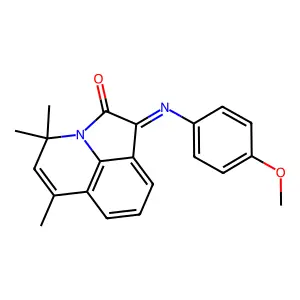 (1E)-1-[(4-methoxyphenyl)imino]-4,4,6-trimethyl-4H-pyrrolo[3,2,1-ij]quinolin-2(1H)-one structure