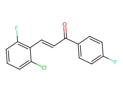 3-(2-Chloro-6-fluorophenyl)-1-(4-fluorophenyl)-2-propen-1-one structure