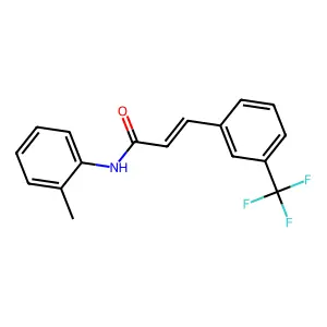 (2E)-N-(2-methylphenyl)-3-[3-(trifluoromethyl)phenyl]prop-2-enamide structure