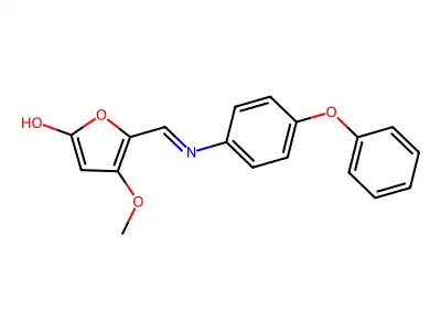 4-methoxy-5-[(4-phenoxyanilino)methylene]-2(5H)-furanone structure