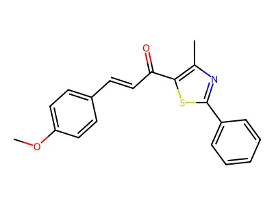 3-(4-Methoxyphenyl)-1-(4-methyl-2-phenyl-1,3-thiazol-5-yl)prop-2-en-1-one structure