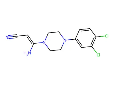 3-Amino-3-[4-(3,4-dichlorophenyl)piperazino]-acrylonitrile structure