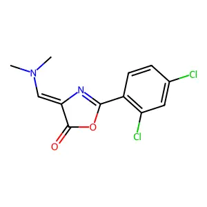 (4Z)-2-(2,4-dichlorophenyl)-4-[(dimethylamino)methylidene]-1,3-oxazol-5(4H)-one structure