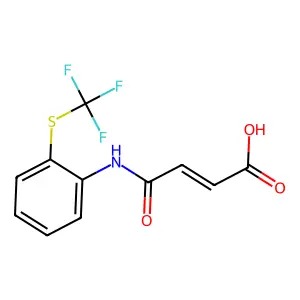 4-Oxo-4-(2-((trifluoromethyl)thio)anilino)-2-butenoic acid structure