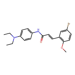 (E)-3-(5-bromo-2-methoxyphenyl)-N-[4-(diethylamino)phenyl]prop-2-enamide structure