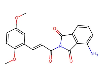 4-amino-2-[(E)-3-(2,5-dimethoxyphenyl)prop-2-enoyl]isoindole-1,3-dione structure