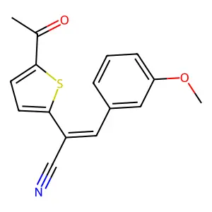 2-(5-Acetylthiophen-2-yl)-3-(3-methoxyphenyl)prop-2-enenitrile structure