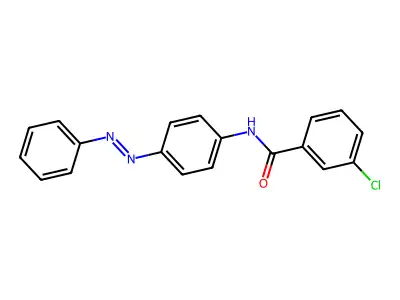 3-chloro-N-(4-(phenyldiazenyl)phenyl)benzamide structure