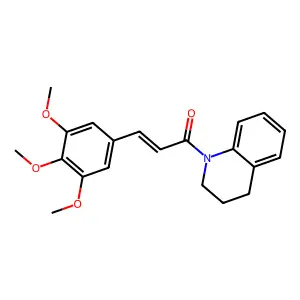 (E)-1-(3,4-dihydro-2H-quinolin-1-yl)-3-(3,4,5-trimethoxyphenyl)prop-2-en-1-one structure