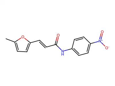 (2E)-3-(5-methylfuran-2-yl)-N-(4-nitrophenyl)prop-2-enamide structure