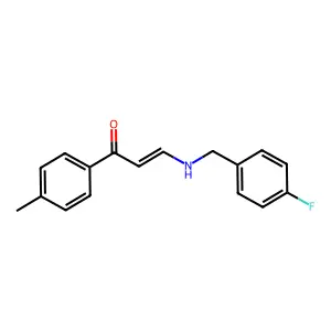 (E)-3-[(4-fluorophenyl)methylamino]-1-(4-methylphenyl)prop-2-en-1-one structure