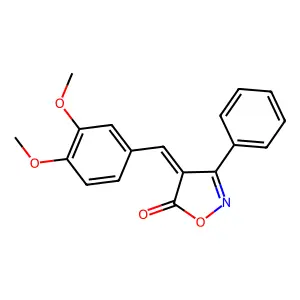 4-(3,4-Dimethoxy-benzylidene)-3-phenyl-4H-isoxazol-5-one structure