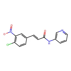 (E)-3-(4-chloro-3-nitrophenyl)-N-pyridin-3-ylprop-2-enamide structure