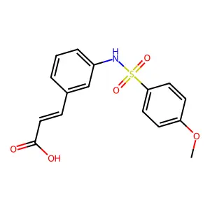 (2E)-3-(3-(((4-Methoxyphenyl)sulfonyl)amino)phenyl)-2-propenoic acid structure